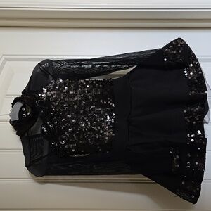 Weissman Black and Silver Sequin Dance Outfit